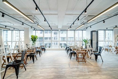Contemporary Art Studio With Urban Aesthetics for Creative Team Events