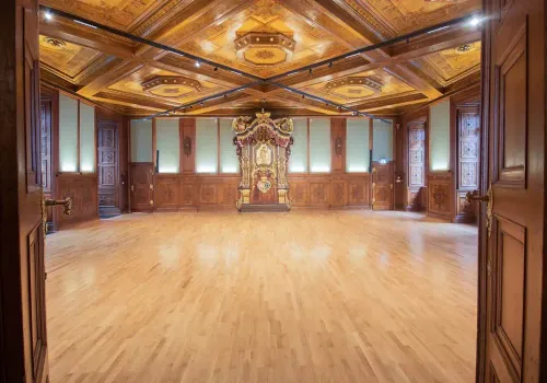 Renaissance Ballroom With Ornate Wood Panelling for Sophisticated Galas