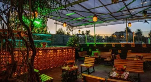 Greenlit Rooftop With Enchanting Aura for Vibrant Outdoor Gatherings
