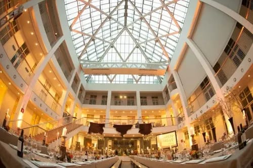 Neoclassical Atrium With a Striking Glass Roof for Timeless Corporate Events
