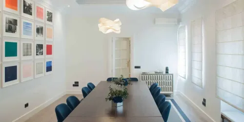 Contemporary Meeting Space With Artistic Flair for Intense Training Sessions