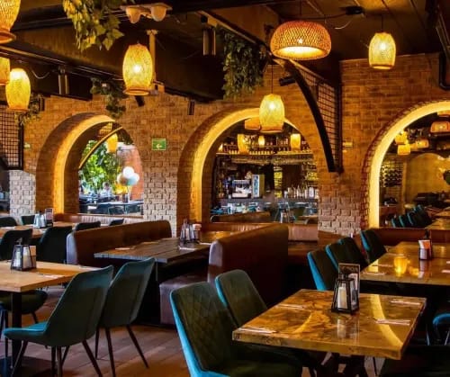 Rustic Mexican Fusion Dining Space for Festive Team Lunches