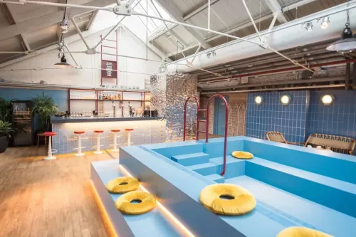 Quirky Retro Pool-Themed Bar for Unique Team-Building Sessions