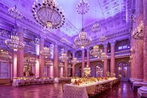 Neoclassical Ballroom With Glittering Chandeliers for Sophisticated Evenings