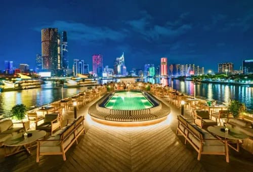 Open-Air Pool Deck Cruise for Sunset Cocktail Launches