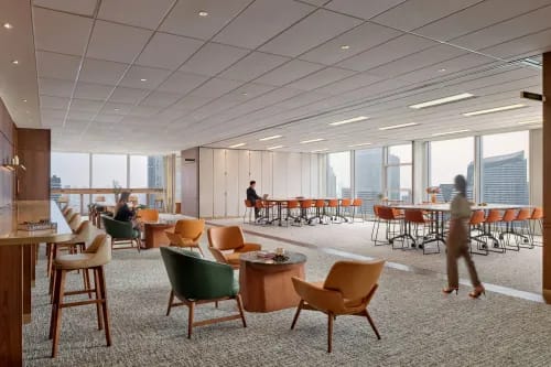 Light-Filled Lounge With City Views for Socials and Networking