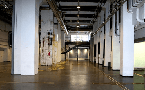 Massive space with an industrial vibe for events