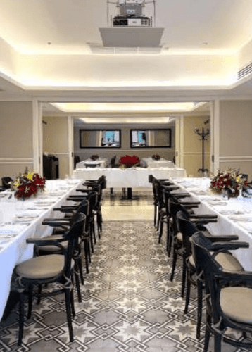 Historical, Chic Boardroom With Natural Light for Intimate Dinners