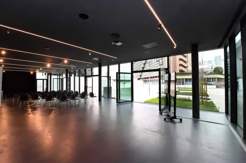 Chic Glass-Fronted Venue With a Minimalistic Look for Corporate Launches