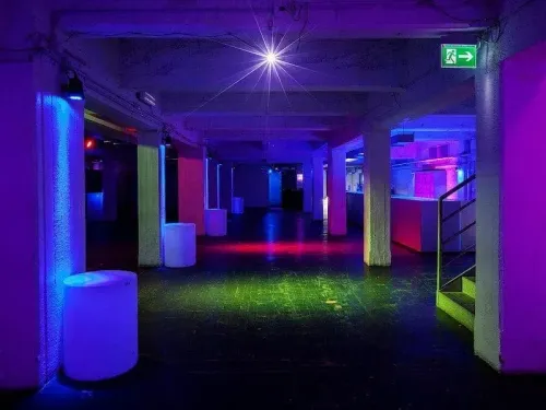 Trendy basement venue for private office parties