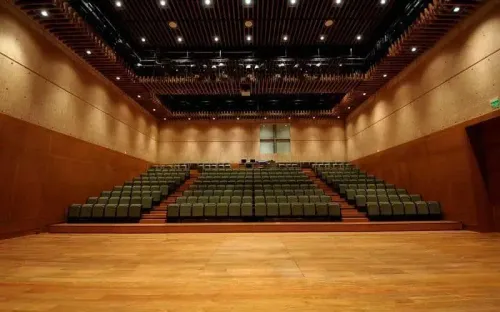 Minimalist Masterpiece With Cork-Panelled Walls for Immersive Performances