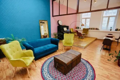 Vibrant Bohemian Room With Eclectic Charm for Creative Gatherings