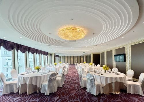 Chic Ballroom With Geometric Details and Luxury Finishes for Versatile Events
