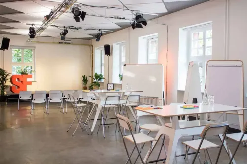Modern Hall With Cutting-Edge Tech for Competitive Hackathons