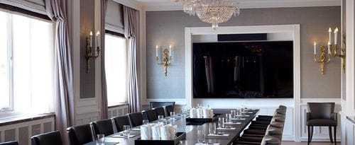 Classic Boardroom with Crystal Chandeliers in Oslo