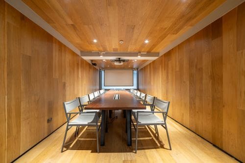 Sleek Minimalist Boardroom With Modern Elegance for Strategic Meetings