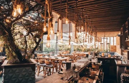 Boho-Chic Urban Rooftop With Rustic Elegance for Networking Mixers