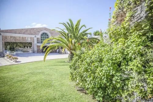 Lush Mediterranean Garden With an Enchanting Gazebo for Grand Outdoor Celebrations