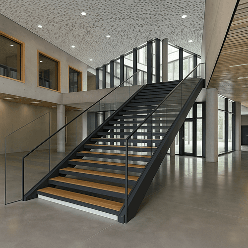 Two-Storey Contemporary Venue With Glass Walls and Concrete Elegance