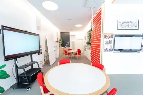 Bright Workshop Room for Team Brainstorming