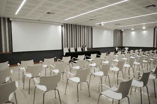 Bright Conference Hall With Lounge Foyer and Flexible Layout for Corporate Events
