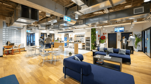 Modern Industrial Lounge for Networking Events and Informal Meetings