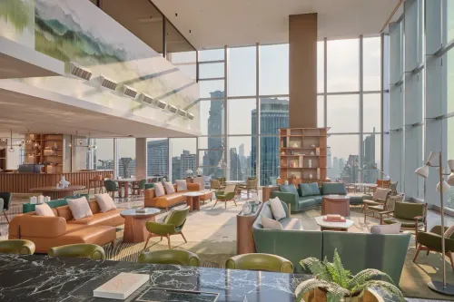 Double-Height Skyline Lounge for Elevated Client Events
