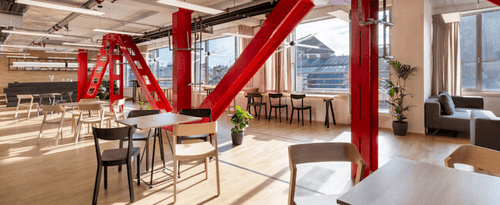 Bold Industrial Space With Natural Light for Creative Team Workshops