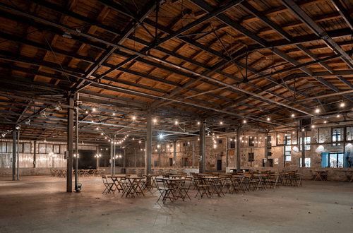 Expansive Industrial Pavilion With Exposed Wooden Ceiling for Dynamic Large Events