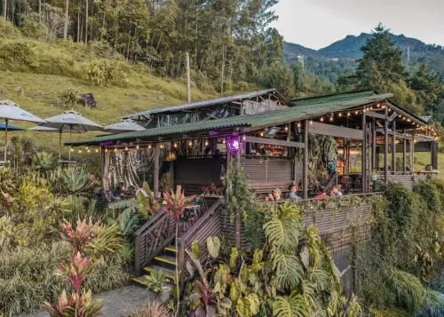 Rustic Hilltop Oasis With Vibrant Boho Charm for Laidback Team Retreats