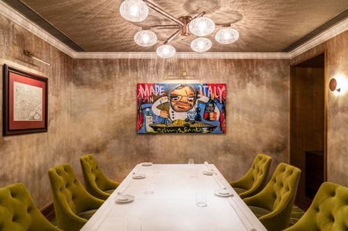 Artful Private Room With Italian Flair for Fine Dining Experiences