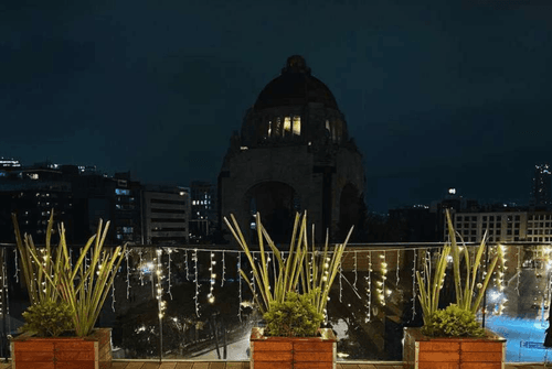 Urban Terrace With Historic Monument Views for Corporate Celebrations