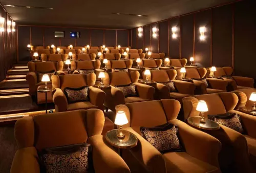 Luxurious Room With Art Deco-Inspired Interiors for Exclusive Screenings