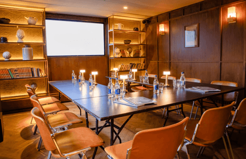 Elegant Boardroom With Bespoke Bronze Bar