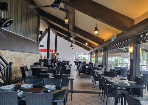 Timber-Beamed Dining Hall With Waterfront Views for Gatherings