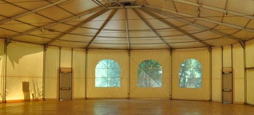 Charming Canvas Tent With Lush Forest Views and Cosy Lighting for Corporate Retreats and Pop Up Events