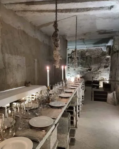 Avant-Garde Brutalist Venue With a Glass Skylight for Exclusive After-Work Parties