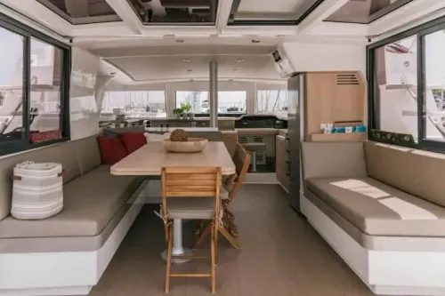 Open-Air Catamaran Retreat With Mediterranean Backdrop for Elegant Corporate Events