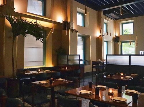 Atmospheric High-Ceiling Restaurant for Refined Dining and Socials