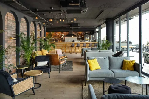 Modern Lounge With Terrace Views for After-Work Celebrations
