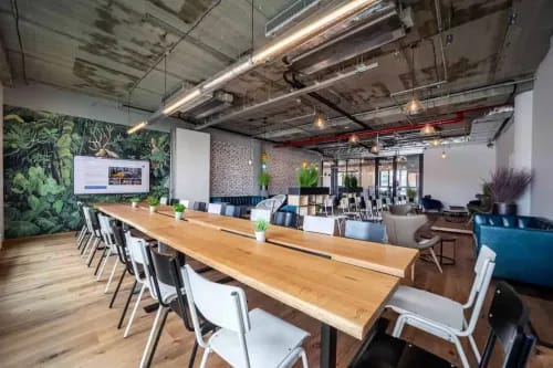 Industrial-Chic Lounge and Workspace for Dynamic Company Gatherings