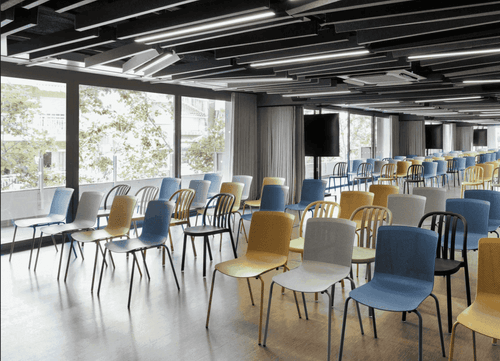 Contemporary Meeting Room with Modular Seating Layout