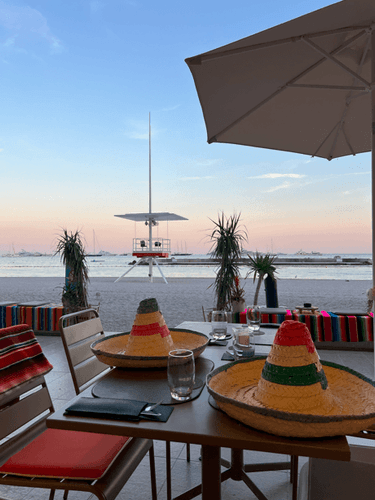 Chic Beachfront Terrace With Mexican Charm for Vibrant Beach Parties