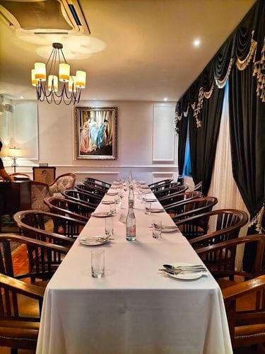 Elegant Formal Dining Space With Luxurious Décor for Corporate Dinners and Special Events