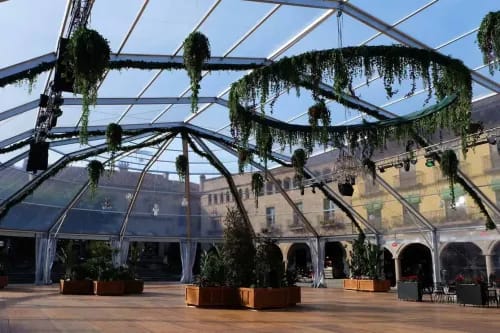 Elegant Transparent Pavilion for Exclusive Networking Events