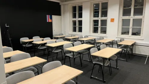 Classic Classroom Space With AV Equipment for Workshops