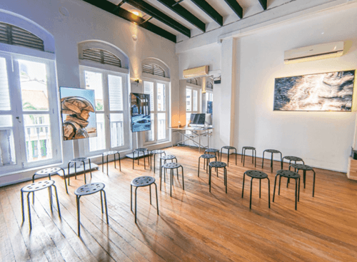 Unique Event Venue With Digital Art