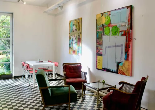 Artistic Minimalist Space With Black & White Checkered Floor for Inspired Events