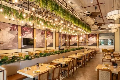 Contemporary Casual Indian Restaurant With Bar for Team Nights