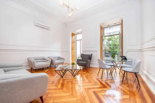 Elegant Neo-Classical Co-Working Hub for Collaborative Meetings